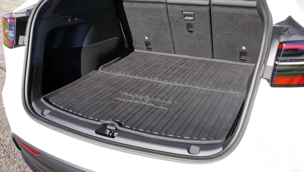 2x Tesla Model Y Staufächer hinten im Kofferraum mit Abdeckungen